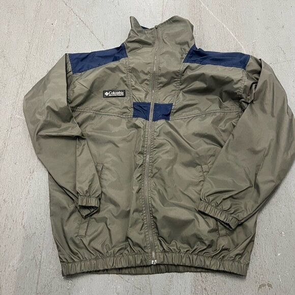 Columbia‎ Youth Size 14/16 Gray and Blue Windbreaker - Picture 1 of 5